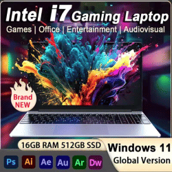 15.6" Windows 11 Pro Laptop Computer Intel Core i7 8500Y 16GB RAM 1TB SSD Laptops Office Computer PC Fingerprint Unlock Notebook