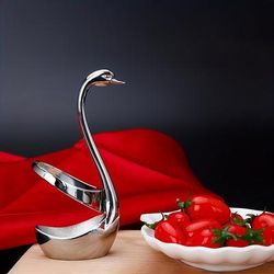 TEMU Elegant Stainless Steel Swan Base With - Parties, Weddings And Families