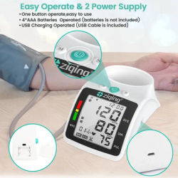 Digital BP Blood Pressure Monitor Pressure Tonomete Automatic Upper Arm Machine Pulse Rate Monitoring Meter for Home LCD Display