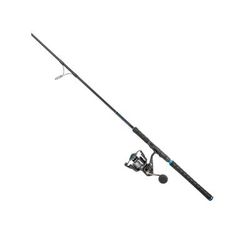 Quantum Benchmark Spinning Reel and Rod Combo 7ft 1-PC Medium Fast Rod Graphite Composite Blank SZ 5000 Reel 5+1 Bearings 5.6-1 Ratio Silver/Blue
