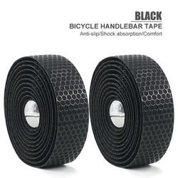 TEMU Non-slip Silicone Bicycle Handlebar Tape - Shock-absorbing, Quick-drying Honeycomb Grip For Control & , Absorption, Durable Eva Material, Multiple Colors