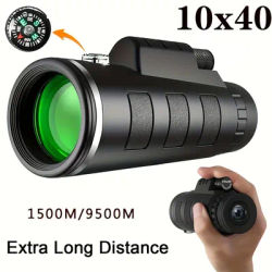 10x42 HD Powerful Portable Monocular Telescope BAK4 Prism for Outdoor Travel Camping,Hiking,Hunting,Bird watching, Holiday Gifts