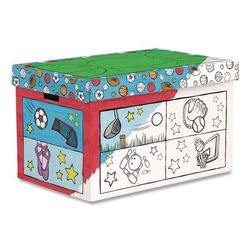 Bankers Box At Play Color in Toy Box, Sports Design, 1 Section, 5.25 cu ft, 28" x 18" x 18", White/Black (FEL1231601)