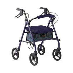 Medline Basic Steel Rollator with Microban, 8" Wheels, Navy, 1/CS (MDS868SKNM)