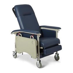 Medline CAL 117 Compliant ComfortEZ 3-Position Recliner, No Tray, Blueridge, 1 EA (FURN10100BLC)