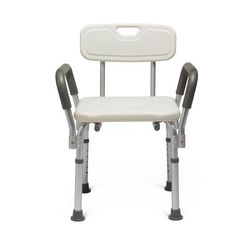 Medline Knockdown Shower Chair With Arms, With Back, 1 EA (MDS89745RAH)