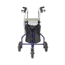 Medline 3-Wheeled Rollator, Blue, 1 EA (MDS86840TRIB)