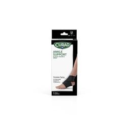Curad Figure-8 Elastic Ankle Wrap, Black, Universal Size, 7.5" to 11", Retail Packaging, 1 EA (CURORT612HH)