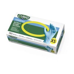 Curad Textured Nitrile Exam Gloves, Size XS, 1500/CS (CUR9313)