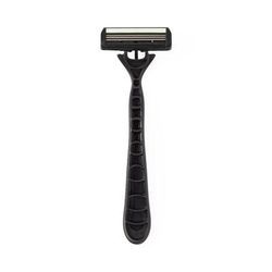 Medline Disposable Facial Razors with Triple Blades and Lubrication Strip, Blue, 500/CS (BRN1333)