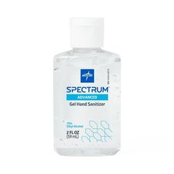 Medline Spectrum Gel Hand Sanitizer, 70% Ethyl Alcohol, Personal Carry, 2 oz., 48/CS (HH70G02)