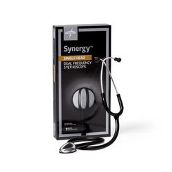 Medline Synergy Single-Head Stethoscope, Black, 1 EA (MDS926601)
