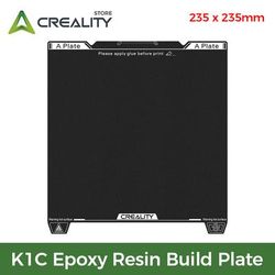 TEMU 1pc Creality K1c Epoxy Resin Metal Build Plate, 235x235mm, High Strength & Wear-resistant, Compatible With K1c/k1 Se 3d Printer Accessories, No Battery Required