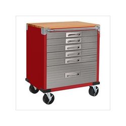 Seville Classics UltraHD 6-Drawer Rolling Cabinet (Red)