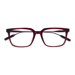 Male s rectangle Red Acetate,Metal Prescription eyeglasses - Eyebuydirect s Woods