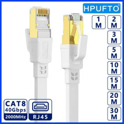 Ethernet Cable Cat 8 40Gbps 2000MHz High Speed Internet Network Cable Shielded RJ45 Lan Cord Cat8 Patch Cable 5M 10M 15M 20M 30M