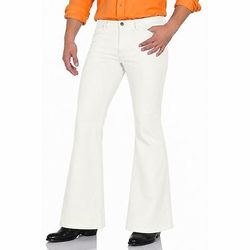 Retrò Vintage Anni '70 Pantaloni Pantaloni a zampa d'elefante Pantaloni a zampa Hippie Disco Tinta unica Costume Per uomo Halloween Carnevale Feste Abbigliamento Quotidiano Parata dell'Orgoglio Adulti