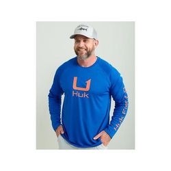 HUK Performance Fishing Huk Icon Crew Long Sleeve Shirt Fresh Salmon XL E13EC917 ATH1200573460L