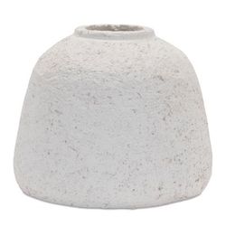 Distressed Terra Cotta Bud Vase (Set of 3) by Melrose in White