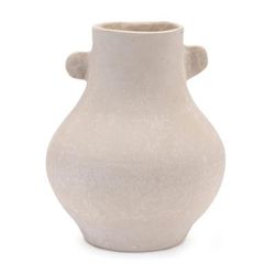 Recycled Paper Chalk Vase 9.75"H by Melrose in Beige