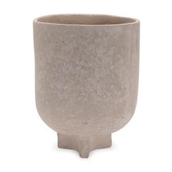 Recycled Paper Chalk Vase 7"H by Melrose in Beige