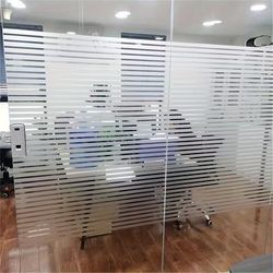 TEMU 1 Roll Glass Film Stripes Glass Window Sticker Electrostatic Adsorption Anti-peeping Window Film Thickened For Living Room Home Decor