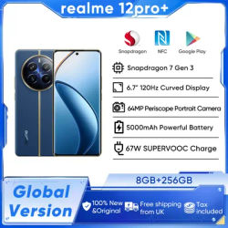 Global Version realme 12 Pro Plus 5G Smartphone 64MP Periscope Portrait Camera Snapdragon 7s Gen 2 120Hz Display 67W SUPERVOOC