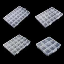 28 Grids Bead Organizer Plastic Organizer Box Jewelry Storage Box with Fixed Dividers for Jewelry, Accessories and Small Parts