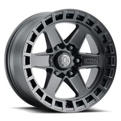 ICON Vehicle Dynamics Wheel Aluminum Satin Black, nan, Lifetime Limited Warranty - 2-year Poweder Coat Finish ICNWH3417858347SB