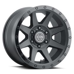 ICON Vehicle Dynamics Wheel Aluminum Black, nan, Lifetime Limited Warranty - 2-year Poweder Coat Finish ICNWH1817857345DB