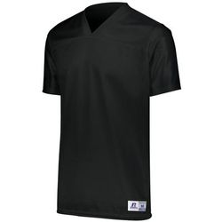 Russell Athletic R0593M Solid Flag Football Jersey T-Shirt in Black size XL | Nylon Blend