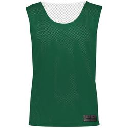 Augusta Sportswear AS9718 Youth Mesh Reversible Pinnie in Dark Green/White size Small | Polyester 9718