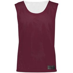 Augusta Sportswear AS9718 Youth Mesh Reversible Pinnie in Maroon/White size XS | Polyester 9718