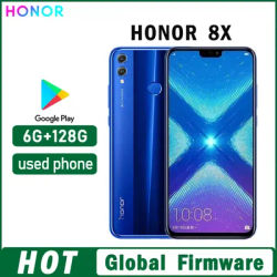 HONOR 8X Smartphone Global firmware CPU Haisi Qilin 710 rear camera 20MP 6.5-inch 3750mAh Dual SIM used phone