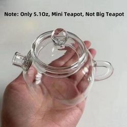TEMU 1pc 5.1oz Mini Single Teapot, Suitable For Tea, Flower Tea