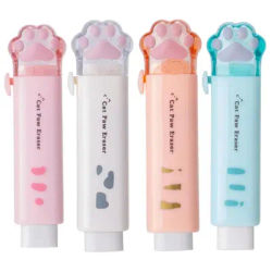 Creative push-pull cartoon eraser Push Pull Eraser cat claw Pencil eraser Creativity Retractable Cute Eraser Stationery Supplies