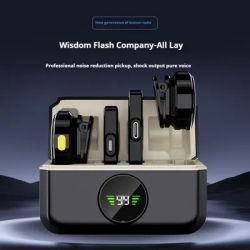 microphone 2.4G Plug and Play Chip Wireless Lavalier microphone Micwith Charging Case lavalier microphone wireless for iphone