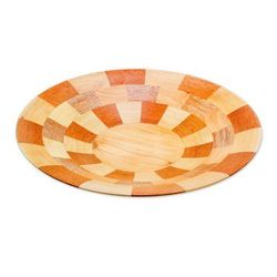 Domino,'Hand Crafted Natural Wood Serving Bowl from Guatemala'