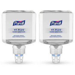 Purell Vf Plus Gel Hand Sanitizer Refills For Es4 Push-Style Hand Sanitizer Dispensers, Fragrance Free, 40.6 Oz, Case Of 2 Refills
