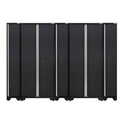 NewAge Garage Cabinets PRO Series Grey 2 x Multi-Use Lockers and 3 x Sports Lockers Set