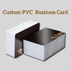 TEMU 200/500pcs Muchkey Custom Dual-sided Pvc Business Cards 2x3.5 Inches - Personalized Waterproof Matte , Your Photo & Text, Elegant Design For Professional Use