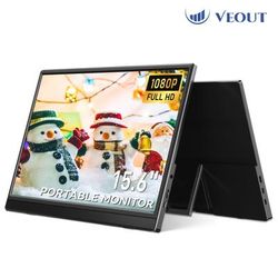 "TEMU 15.6" Portable Monitor, 1920 * 1080p Ips Laptop Monitor With Usb-c, Freesync Hdtv Gaming Monitor Featuring A Kickstand, In 4 Colors, 0.3" For Travel And Office Use"
