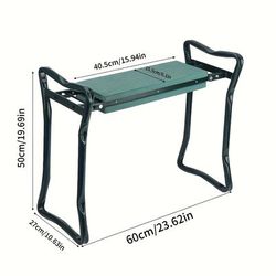 TEMU A Heavy-duty Garden Kneeler Set - Features A Non-slip, Foldable Design That Protects The Lumbar Spine And Knees, Ideal For Outdoor Gardening And Lawn Care - Made Of Carbon Steel And Eva Material.