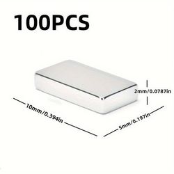 TEMU 100pcs Family Decoration Magnet Set, 10mm × 5mm × 2mm Magnetic Storage Fridge Magnets, 10*5*2