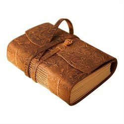 TEMU Handcrafted Notebook Made Of Genuine Leather, Featuring 400 Pages Of , Measuring 165mm By 115mm By 40mm, Sketches.