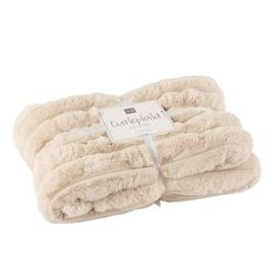 Plaid grande in poliestere beige 180x130cm