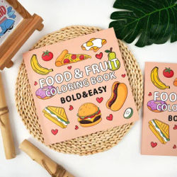 Food and Fruit Graffiti Coloring Book, Coloring Book for Children Aged 4 and Above