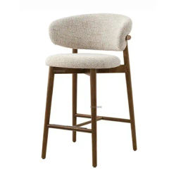 Chaise de Bar Moderne en Bois Massif, Tabouret Nordique observateur, de Luxe, pour Cuisine, Grill, Pieds Hauts, pour la Maison, le Salon