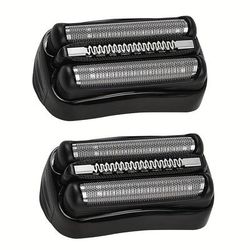TEMU 2pcs S3 Series 3shaving Replacement Heads - Hypoallergenic Foil & Cutter Razor , Compatible With Models 3040s, 310s, 320s, 3050cc, 360s, 370cc-4, 3090cc