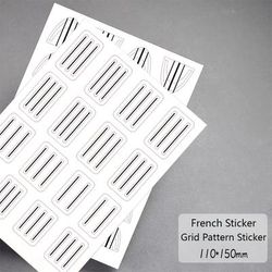 TEMU 2pcs/3pcs Nail Art Stickers Set, New Nail Art Plate Template With Positioning Line To Draw Grid Pattern And French Design Quickly.